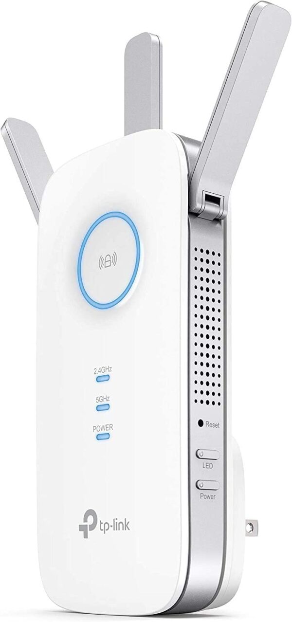TP-Link - Wifi Extender AC1750 WiFi Extender (RE450), PCMag Editor's Choice, Up to 1750Mbps, Dual Band Wifi Range Extender, Internet Booster, Access Point, Extend Wifi Signal to Smart Home & Alexa Devices White