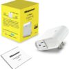 Z-Wave Plug Outlet Dual On/Off Switch Outlet, Built in Repeater, Work with Smart Things, Wink, Z-Wave hub Require, White(MP20Z)