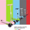 Kick Scooter for Kids,3 Wheel Scooter LED Flashing Wheel Two Mode Switch Learn to Steer Height Adjustable Extra Wide Deck Gifts for Kids, Toddler Boys Girls
