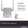 NETGEAR Wi-Fi Range Extender EX3700 - Coverage Up to 1000 Sq Ft and 15 Devices with AC750 Dual Band Wireless Signal Booster & Repeater (Up to 750Mbps Speed), and Compact Wall Plug Design