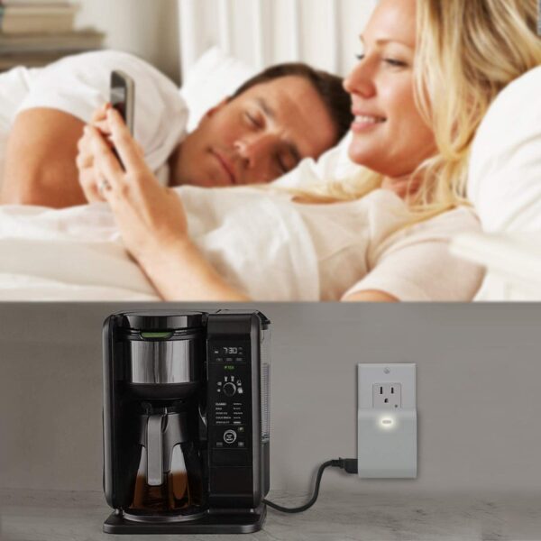 Z-Wave Plug Outlet Dual On/Off Switch Outlet, Built in Repeater, Work with Smart Things, Wink, Z-Wave hub Require, White(MP20Z)