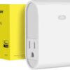 Z-Wave Plug Outlet Dual On/Off Switch Outlet, Built in Repeater, Work with Smart Things, Wink, Z-Wave hub Require, White(MP20Z)