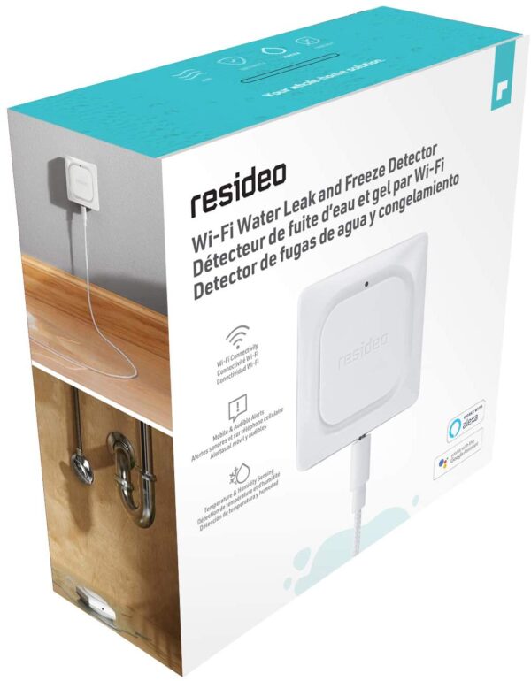 Honeywell Home RCHW3610WF1001/N Wi-Fi Water Leak Detector, White
