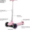 Kick Scooter for Kids,3 Wheel Scooter LED Flashing Wheel Two Mode Switch Learn to Steer Height Adjustable Extra Wide Deck Gifts for Kids, Toddler Boys Girls
