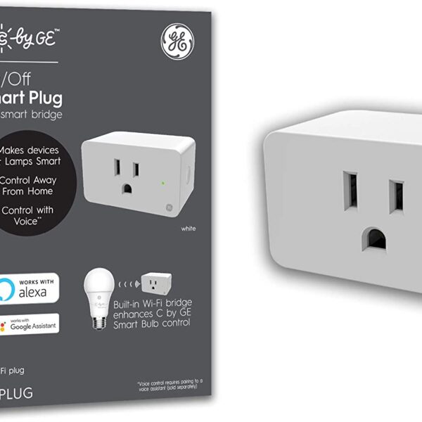 C by GE Smart Plug with Smart Bridge, White, 1-Pack, On/Off Smart Plugs that work with Alexa and Google Home, Bluetooth Smart Plug, WiFi Smart Plug, Smart Outlet for Smart Homes