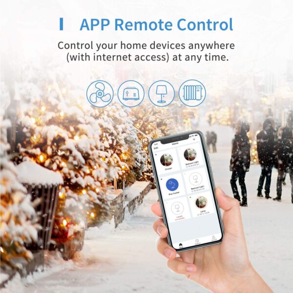 Meross Smart Plug Mini, 16A & Reliable WiFi, Support Apple HomeKit, Siri, Alexa, Echo, Google Assistant, Nest Hub and SmartThings, App Control, Timer, No Hub Needed, 4 Pack