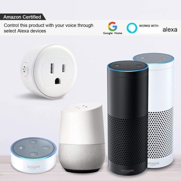 GoldenDot WiFi Mini Plug, Smart Home Power Control Socket, Wireless Control Your Household Appliance from Anywhere, No Hub Required, Compatible with Alexa and Google Home