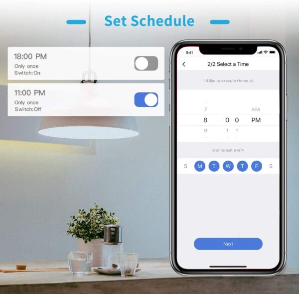 Meross Smart Plug Mini, 16A & Reliable WiFi, Support Apple HomeKit, Siri, Alexa, Echo, Google Assistant, Nest Hub and SmartThings, App Control, Timer, No Hub Needed, 4 Pack