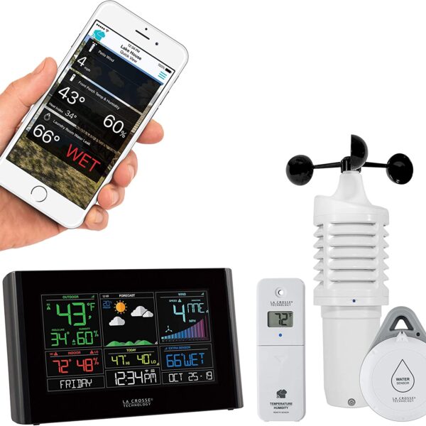 La Crosse Technology S82950-INT WiFi Professional Weather Station, Black
